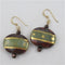 Brown Kazuri Fair Trade Bead Earrong