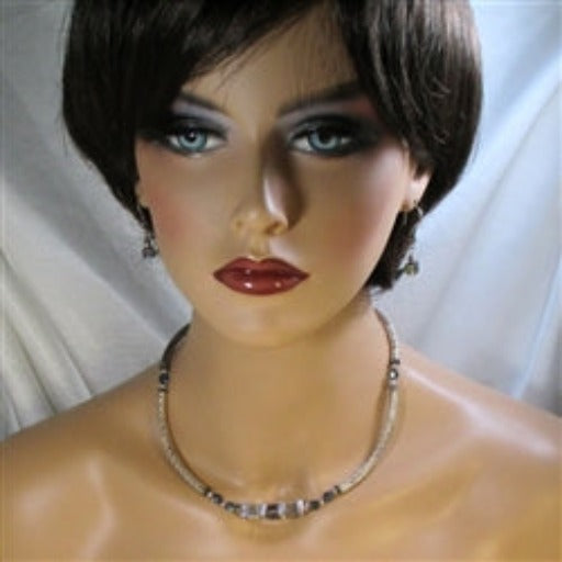 Alluring Crystal Cube Necklace & Earrings Jewelry Set - VP's Jewelry  