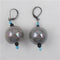 Grey fair trade Kazuri Earrings