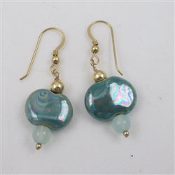 Kazuri Fair Trade Bead Peacock Earrings