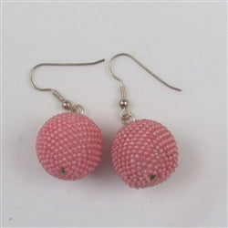 Handmade Pink Beaded Seed Bead Earrings - VP's Jewelry