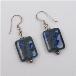 Royal Blue Clay River Cermic Earrings - VP's Jewelry 