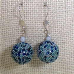 Blue Seed Bead Earrings - VP's Jewelry