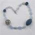 Unique Bead Necklace in Chalodony and Blue Seed Beads - VP's Jewelry