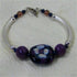 Midnight Blue Kazuri Bead Bangle Bracelet - VP's Jewelry