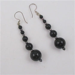 Long Black Onyx Earrings - VP's Jewelry