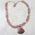 Rose Quartz Crystal Necklace with Imperial Jasper Pendant - VP's Jewelry