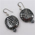 Coin Earrings in Black and Pewter Handmade Kazuri Beads - VP's Jewelry 