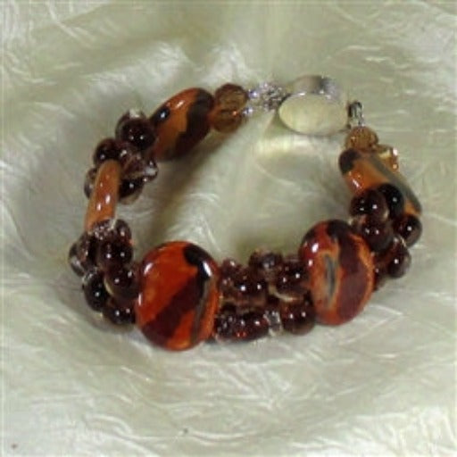 Kazuri Cuff Bracelet in African Sunset Colors - VP's Jewelry