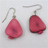 Bright Pink Tagua Nut Eco-friendly Bead Earrings - VP's Jewelry