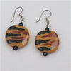 Buy Handmade Kazuri Tiger Earrings