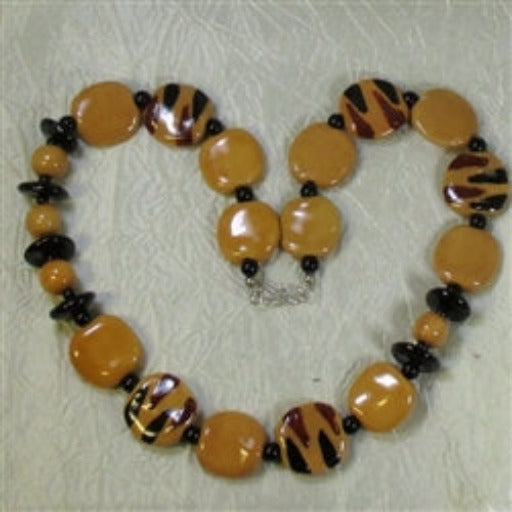 Tiger Kazuri Wild Side Necklace - VP's Jewelry 