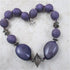 Big Bold Necklace Purple Hemp and Tagua Nut - VP's Jewelry