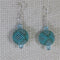 Aqua Handmade Beaded Seed Bead Earrings - VP's Jewelry