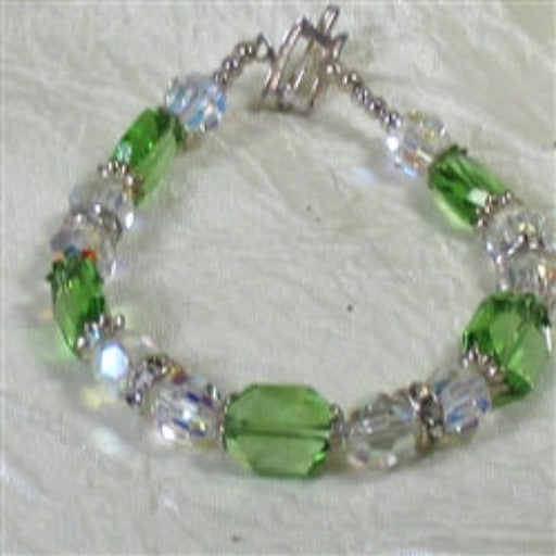 Green Crystal Beaded Bracelet - VP's Jewelry