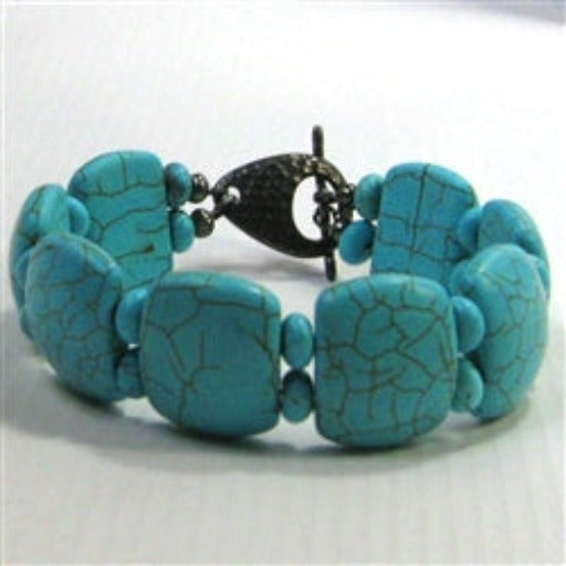 Turquoise Gemstone Cuff Bracelet - VP's Jewelry