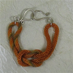Elegant Beaded Bangle Bracelet in Orange - VP's Jewelry