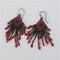 Maroon Seed Bead Earrings - VP's Jewelry