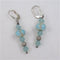 Handmade Aqua Beaded Earrings Lampwork & Crystal - VP's Jewelry