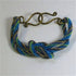 Beaded Braided Bracelet in Turquoise and Gold - VP's Jewelry