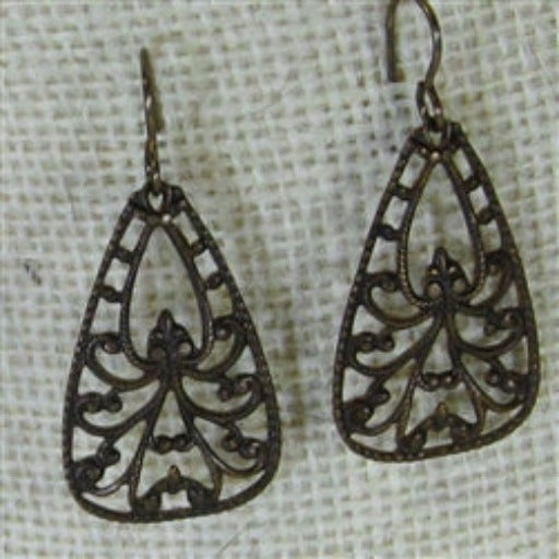 Natural Brass Filigree Earrings - VP's Jewelry