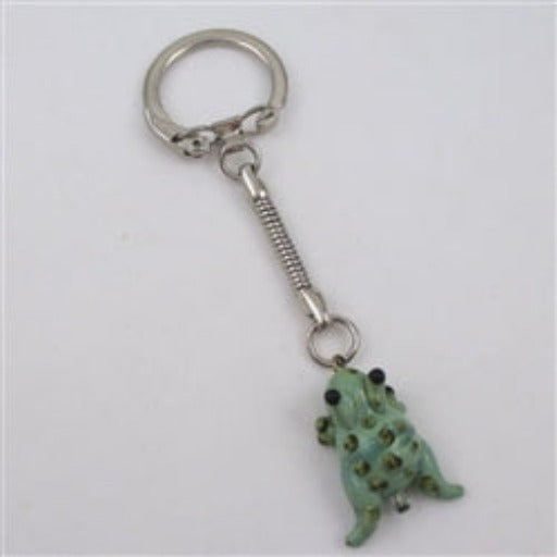 Key Chain with Green Frog Charm - VP's Jewelry