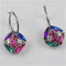 Rainbow Crystal & Silver Hoop Earrings - VP's Jewelry