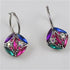 Rainbow Crystal & Silver Hoop Earrings - VP's Jewelry