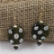 Brown & Cream Kazuri Earrings Fair Trade Beads - VP's Jewelry