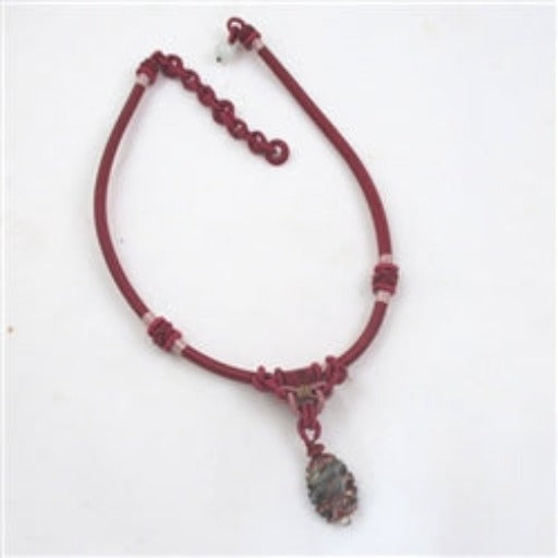Rose Handmade Artisan Bead Pendant Necklace - VP's Jewelry