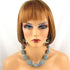 Handmade Beaded Bead Statement Necklace in Cream and Blue - VP's Jewelry  