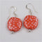 Whimsical Fair Trade Kazuri Earring in Orange - VP's Jewelry