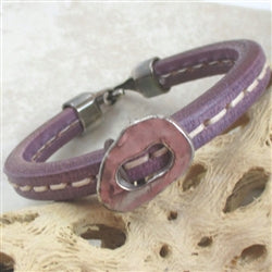 Man's Grape Leather Cord Bracelet - VP's Jewelry