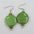 Apple green Fair trade Kazuri earrings