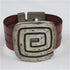 Big Bold Red Leather Cuff Bracelet