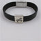 Buy black leather bracelet for a woman with horse focus