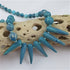 Artisan Handmade Necklace Aqua Swirled Beads - VP's Jewelry  