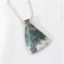 Wavelite Green Gemstone Pendant Necklace - VP's Jewelry