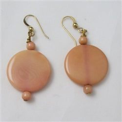 pink eco-friendly tagua nut earrings fair trade beads