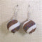 Beige and White Beaded Bead Designer Earrings - VP's Jewelry