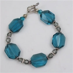 Indicolite Swarovski Crystal Bracelet - VP's Jewelry