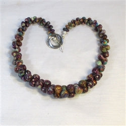 Purple Turquoise Necklace Graduating Turquoise Bead Necklace - VP's Jewelry