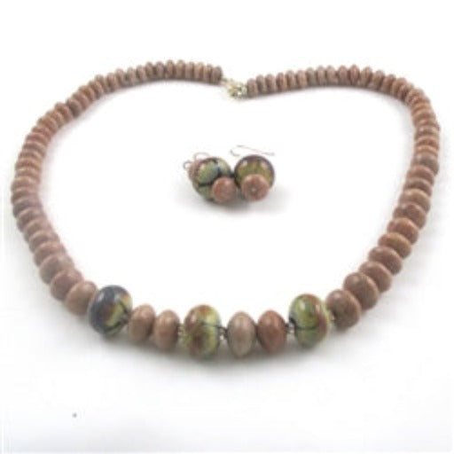 Jasper and Handmade Artisan Necklace and Earrings Jewelry Set - VP's Jewelry  