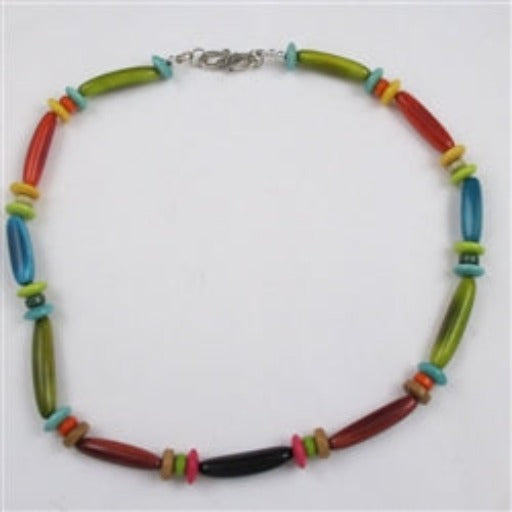 Multi Colored Tagua Nut Necklace - VP's Jewelry