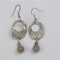 Handmade gemstone and pewter earrings