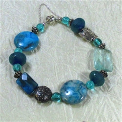 buy blue agate gemstone bracelet whimsical style