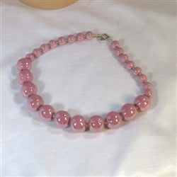 Kazuri Handmade Beaded Necklace Pink Classic Fair Trade - VP's Jewelry