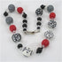 Black White and Red Handmade Necklace Samunnet & Kazuri - VP's Jewelry