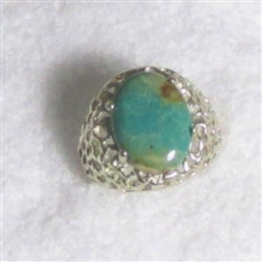 Men's Kingman Turquoise Gemstone Ring Size 10 - VP's Jewelry