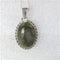 Labradorite Gemstone Pendant Necklace on 16 inch Chain - VP's Jewelry